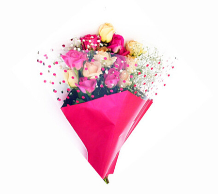Floral μανίκια ανθοδεσμών Υ-μορφής για την ημέρα της μητέρας/τα όμορφα φύλλα λουλουδιών εκτύπωσης τυλίγοντας
